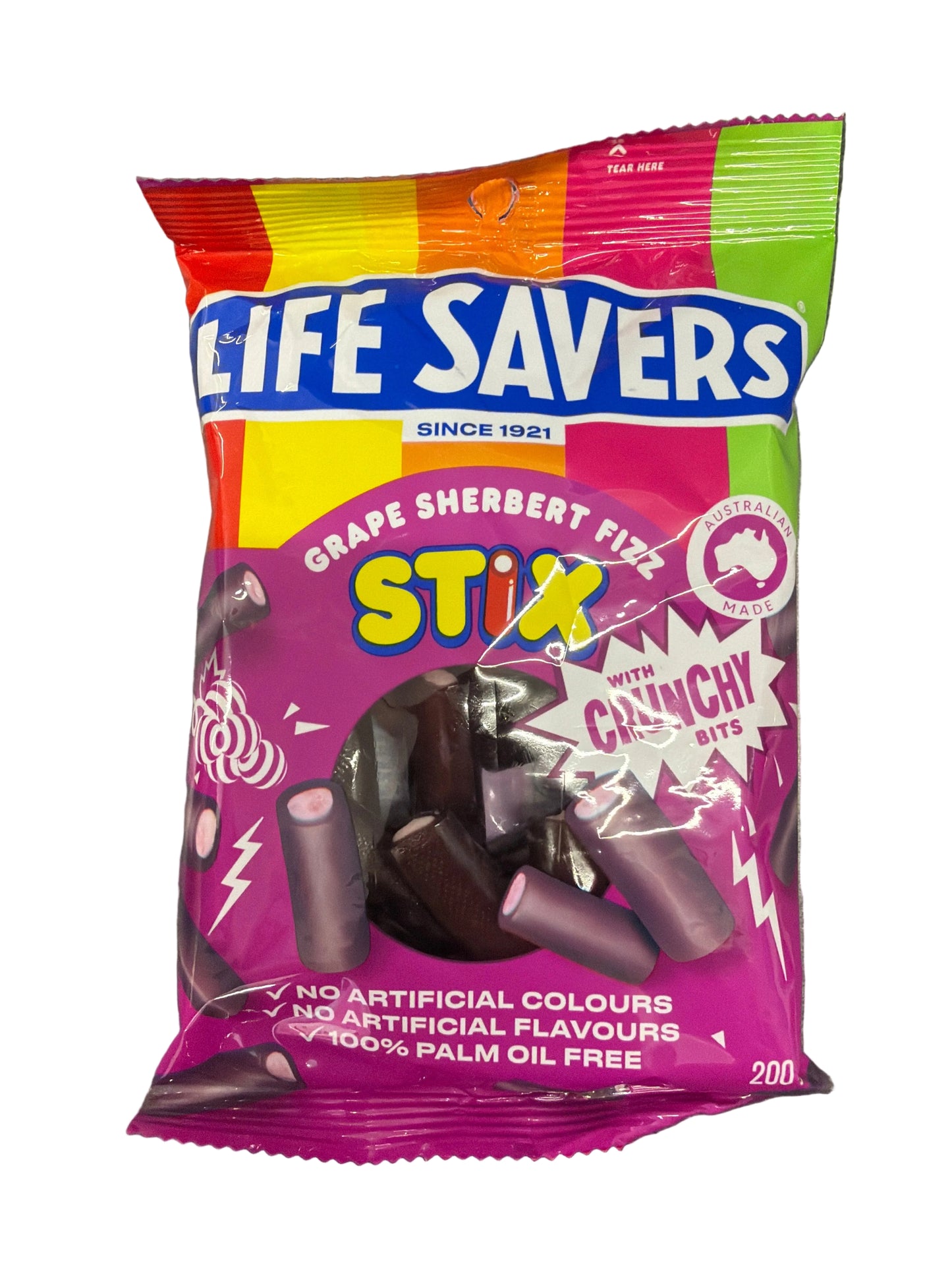 Lifesavers grape sherbet fizz stix AUSTRALIA