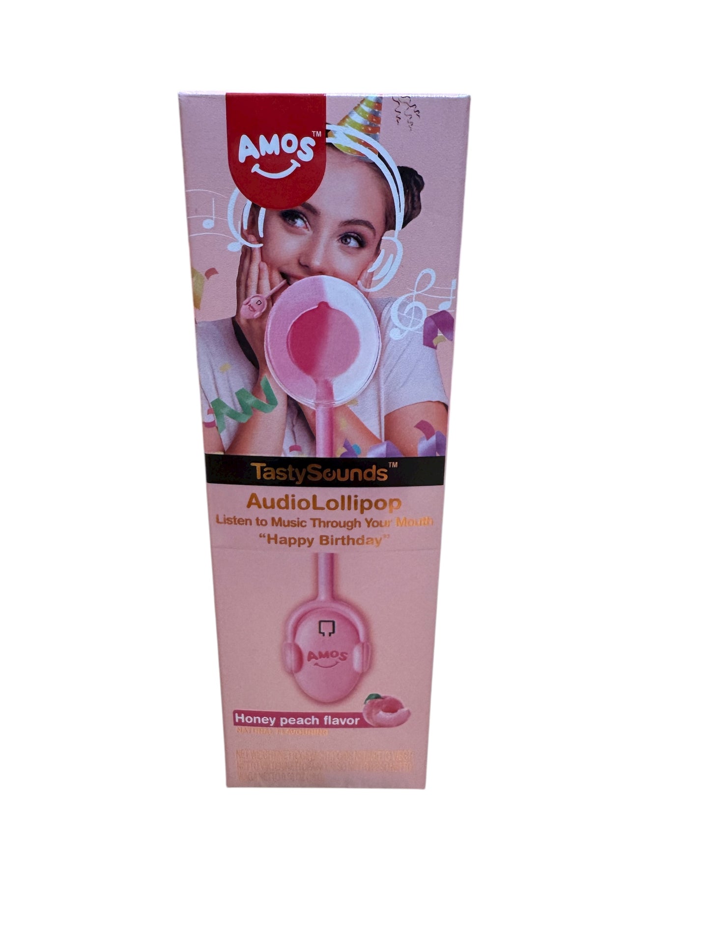 Audio Lollipop Happy Birthday Honey Peach Flavour