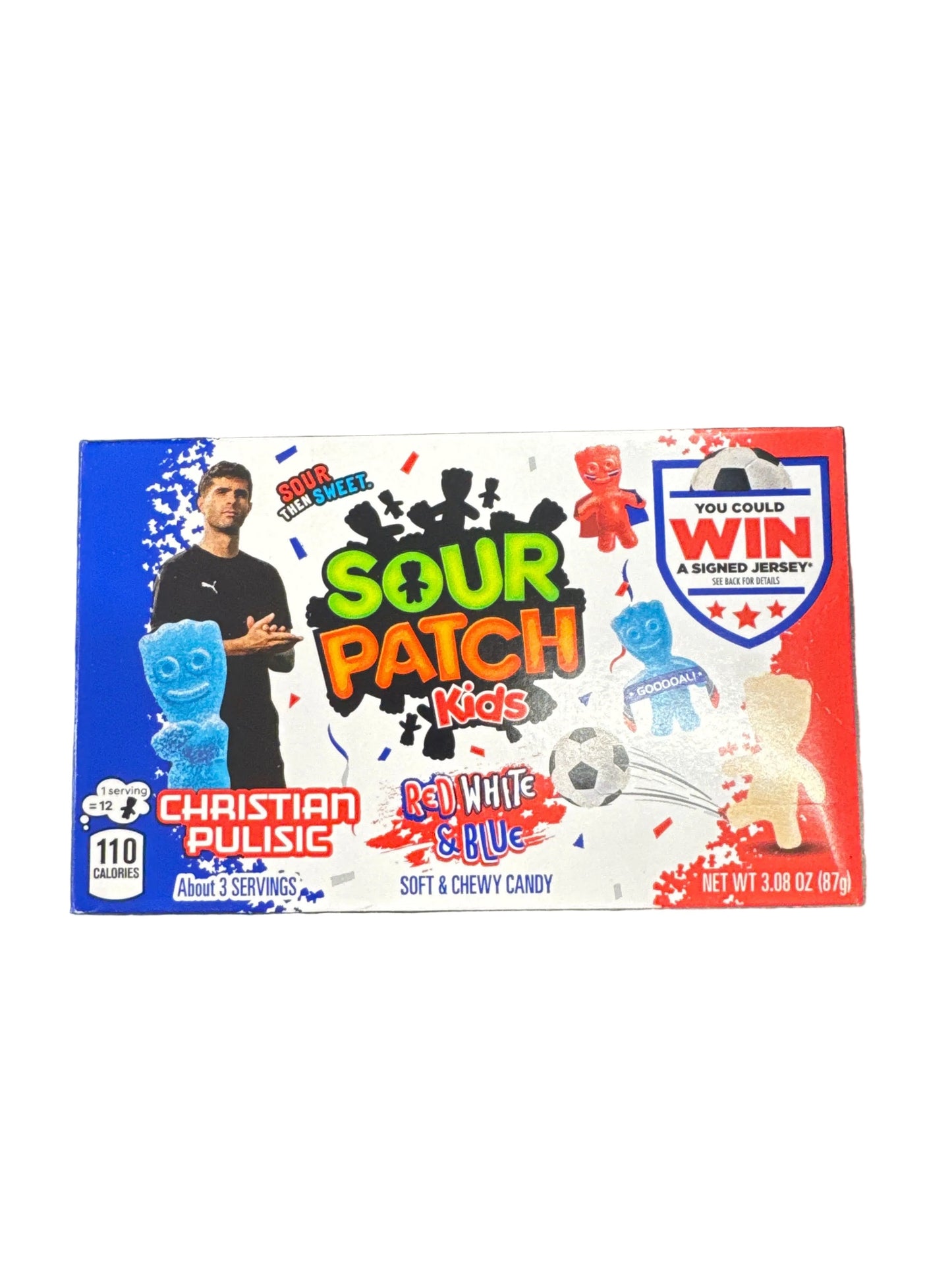 Sour patch red white and Blue
