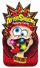 After shocks popping candy cherry
