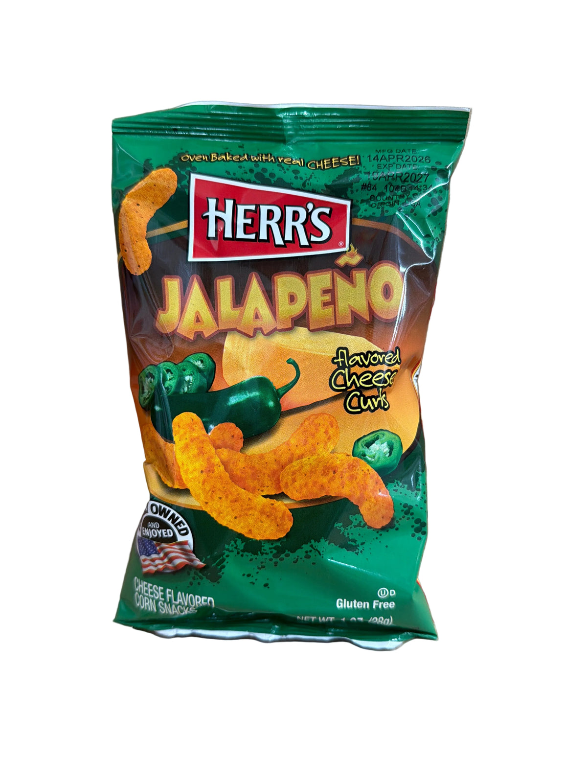 Herr’s jalapeno curls 28g