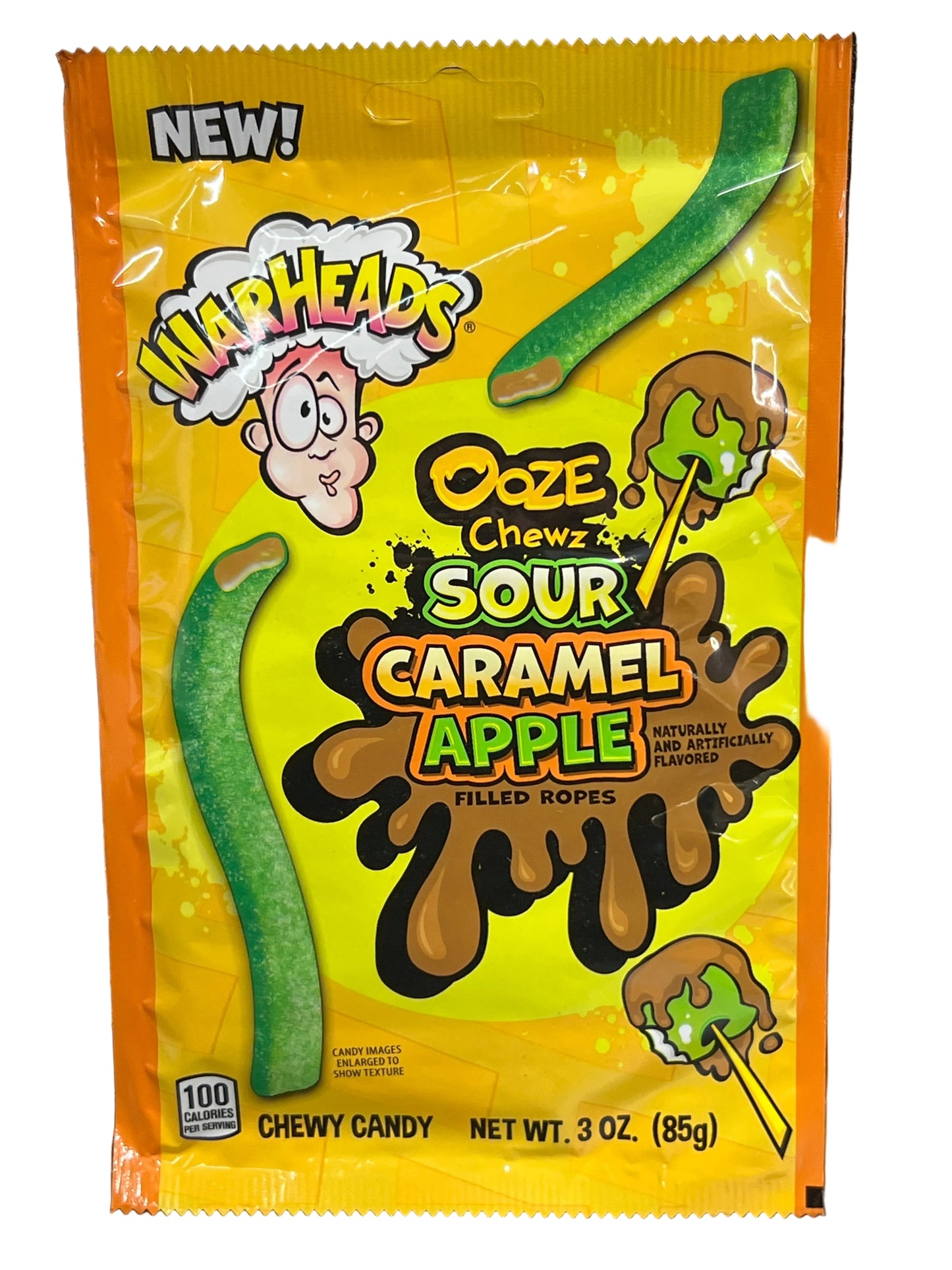 Warheads Ooze Cheez Sour Caramel Apple Filled Ropes