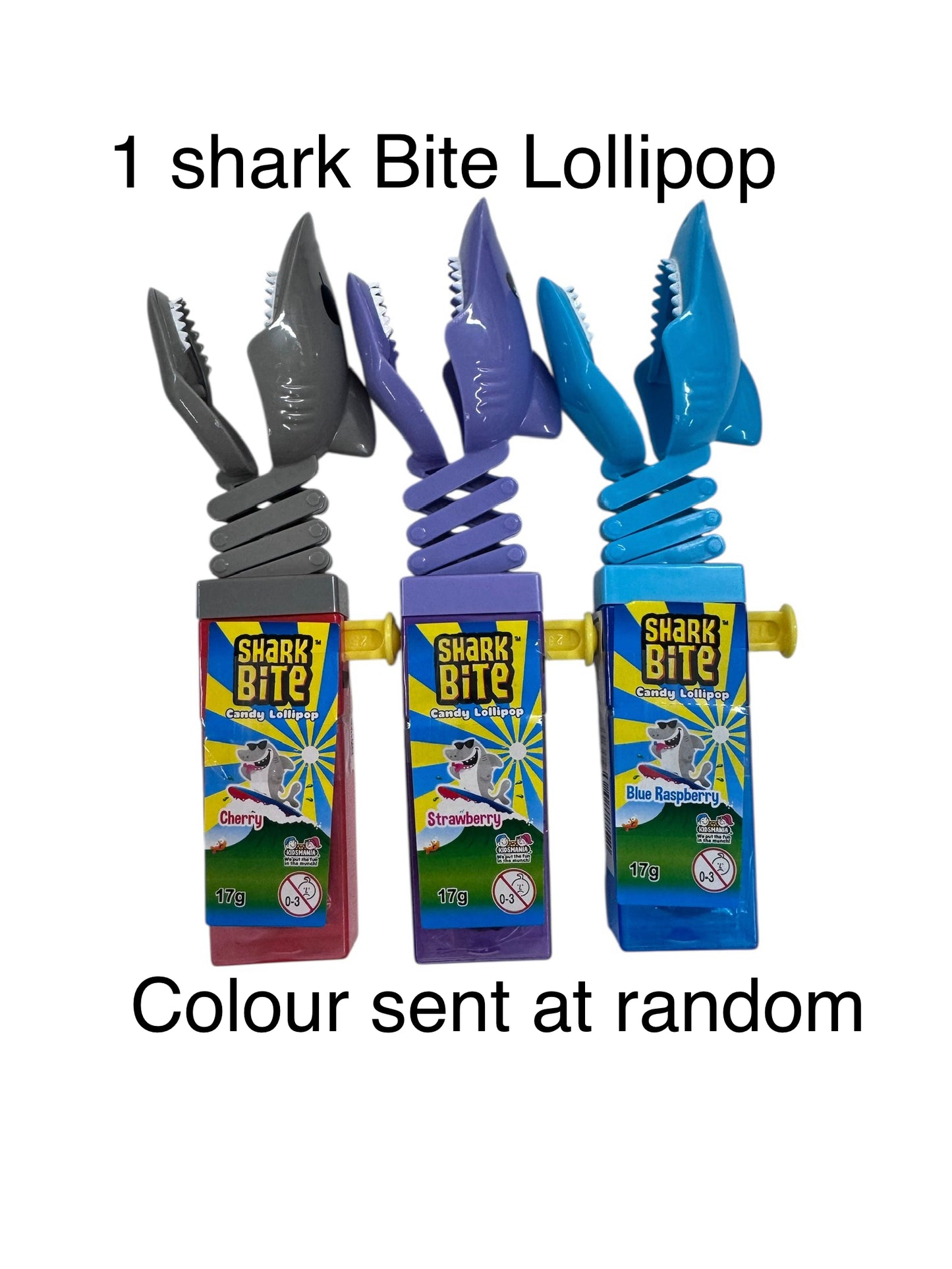 1 Shark Bite Lollipop- colour sent at random