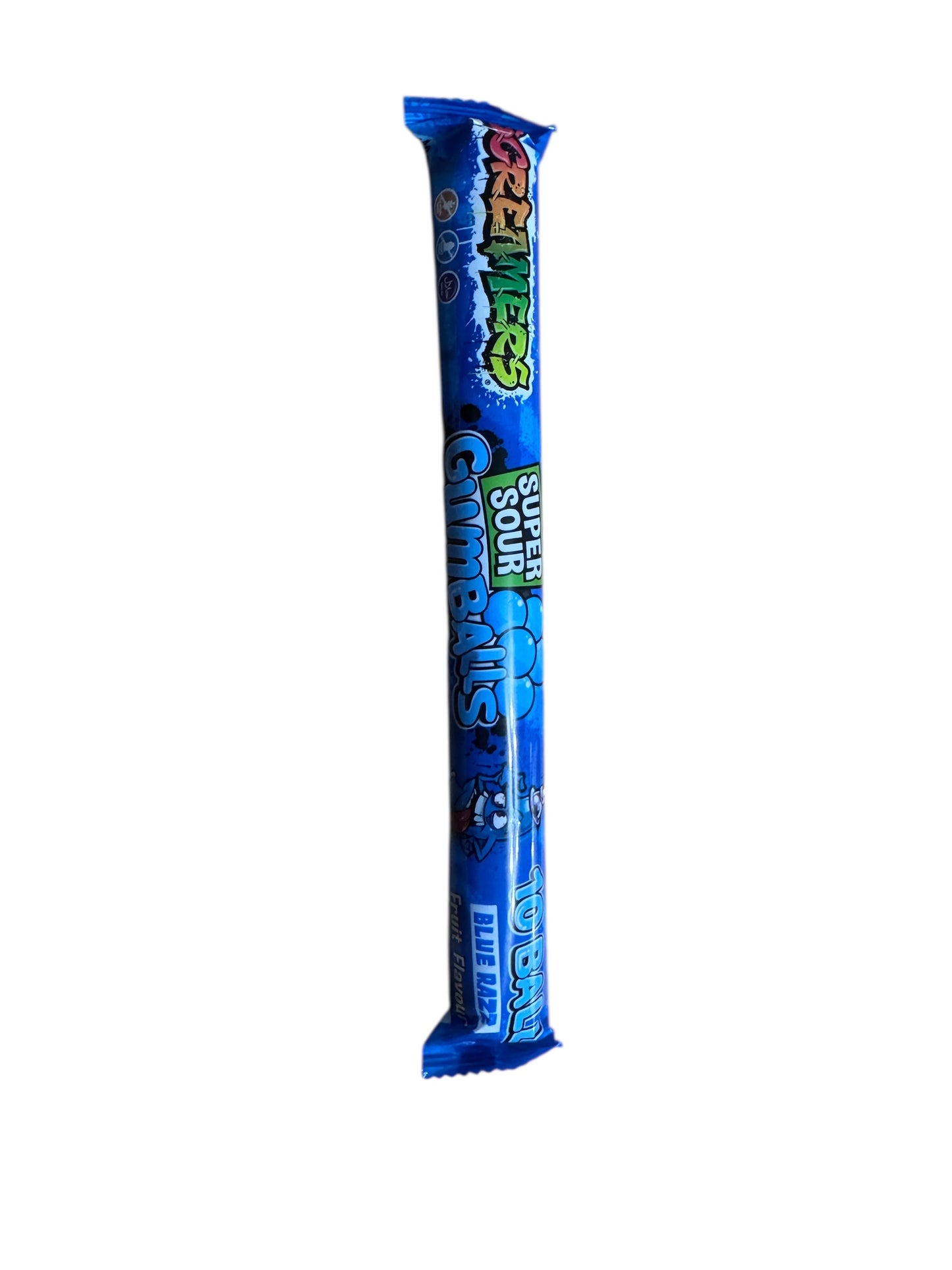 Screamers Sour Gumballs Blue Razz 10balls (KN)