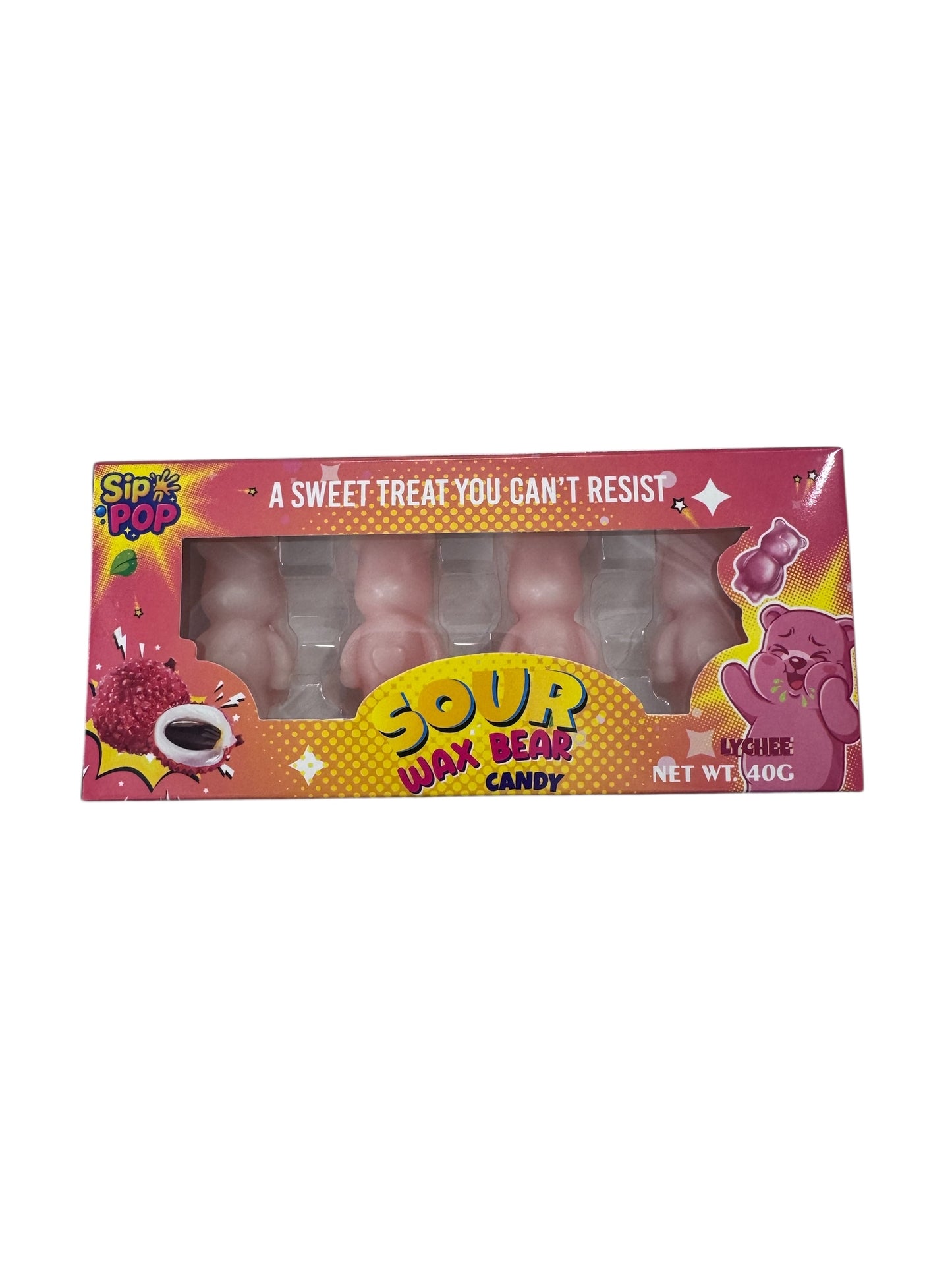 Sour Wax Bear Candy lychee