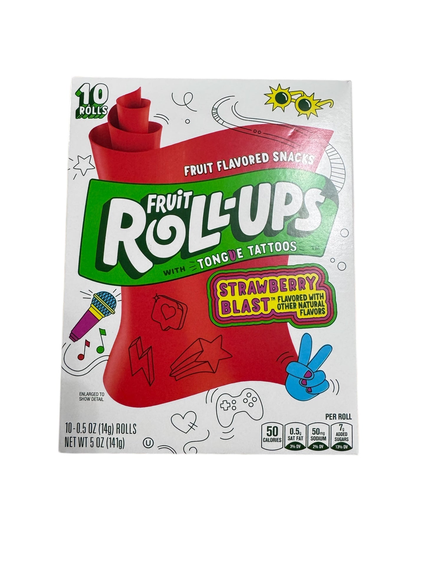 Roll-Ups Strawberry Blast with Tongue Tattoos box
