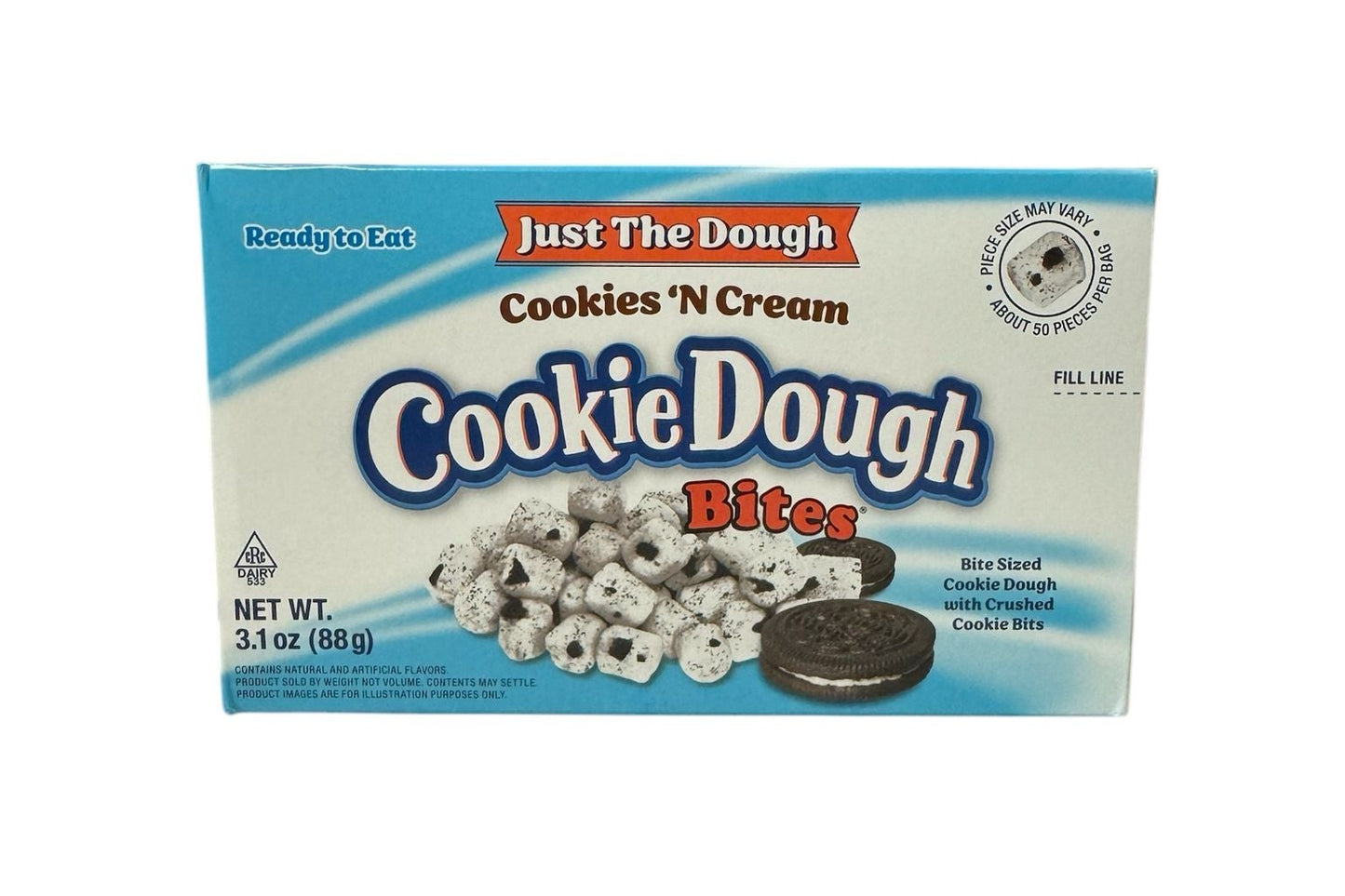 Just the dough cookies & cream