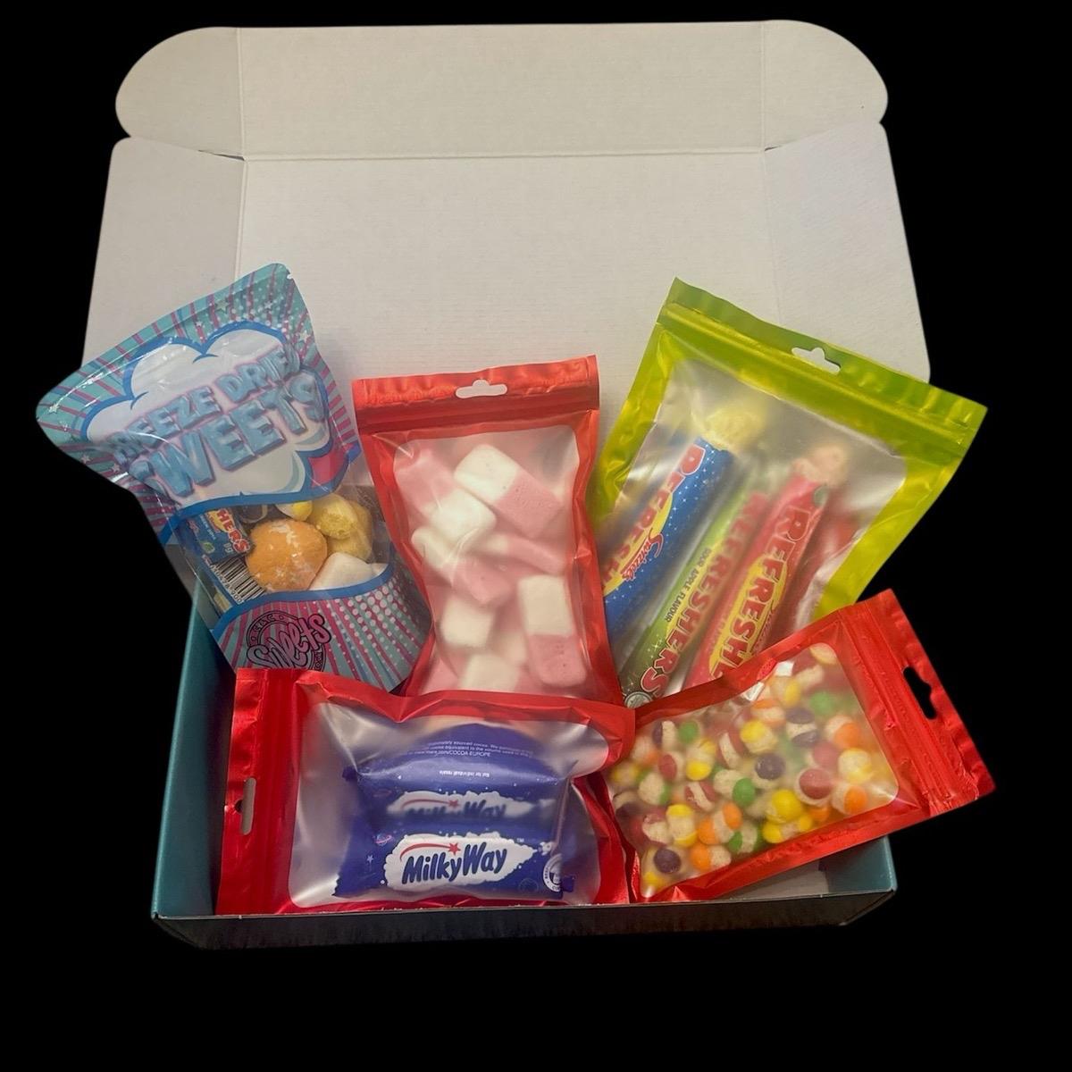 Freeze dried selection box mixed bundle sweets chocolate