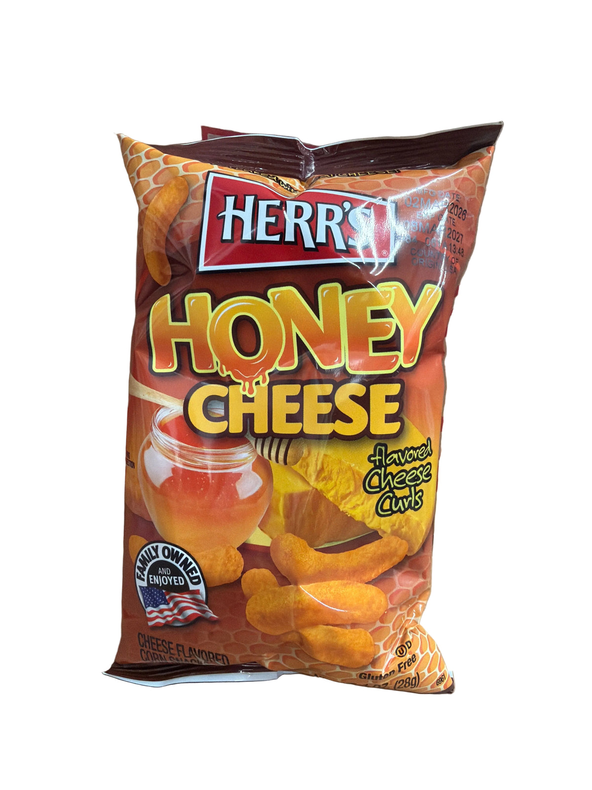 Herr’s honey cheese curls 28g