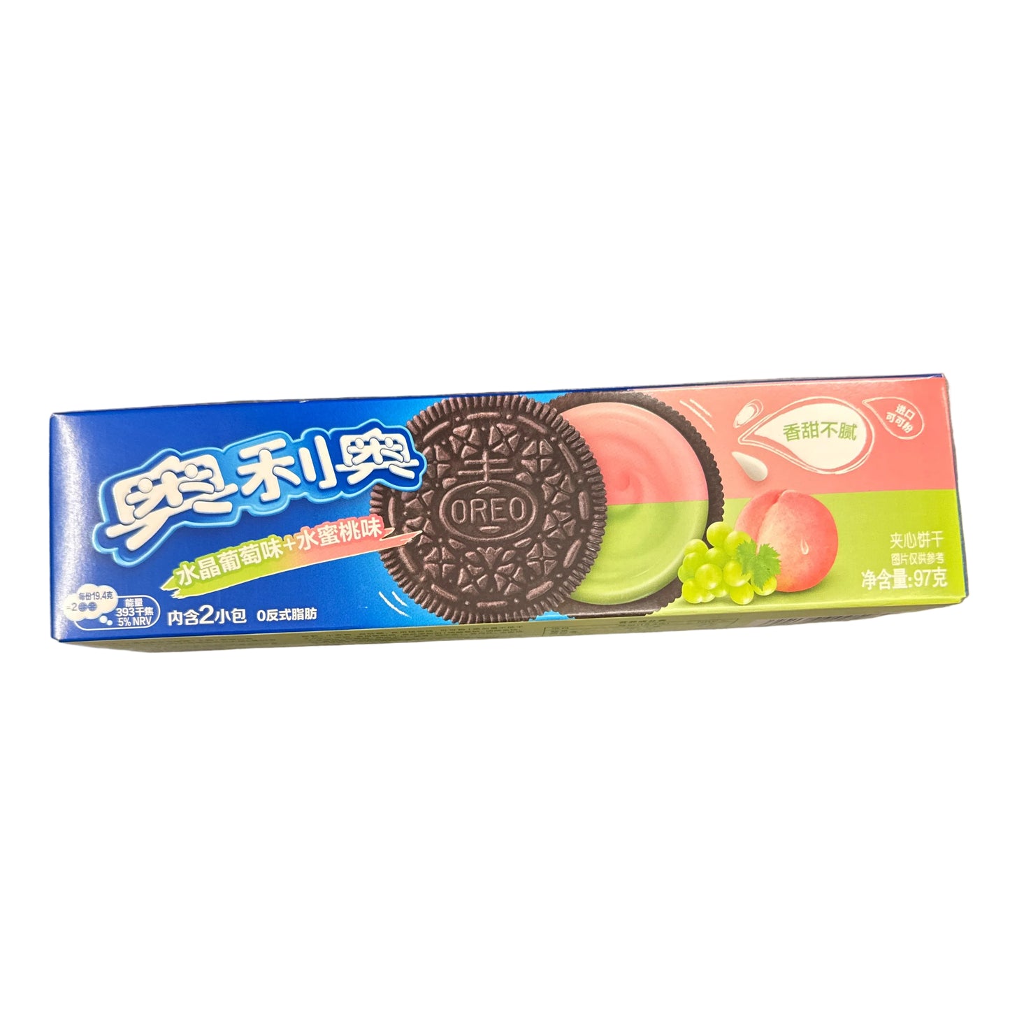 Oreo double fruit crystal grape & Peach