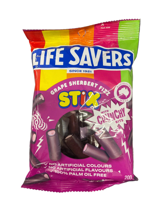 Lifesavers grape sherbet fizz stix AUSTRALIA