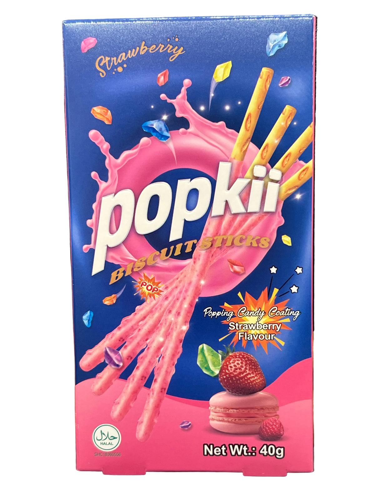 Popkii Popping Candy Coated Strawberry Flavour