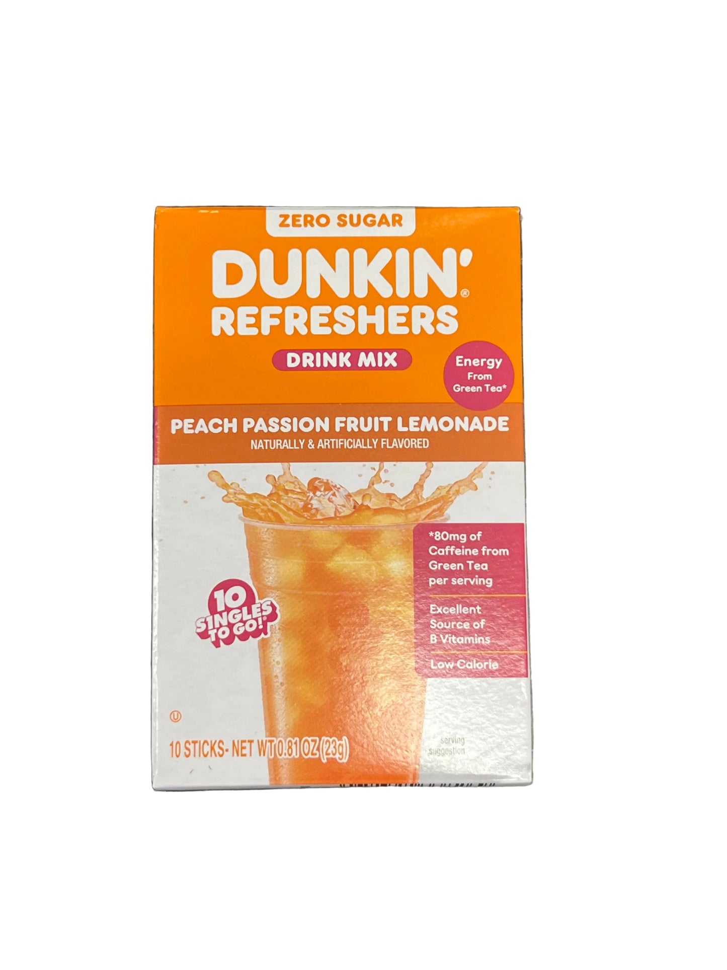 Dunkin’ Refreshers Peach Passion Fruit Lemonade