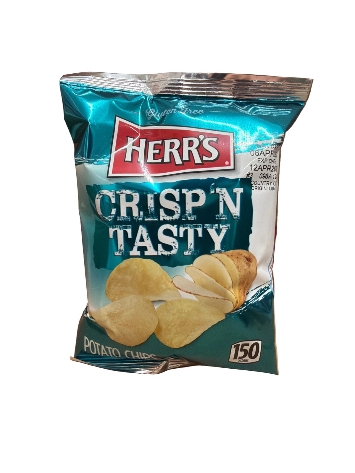 Herr’s crisp n tasty potato chips 28g