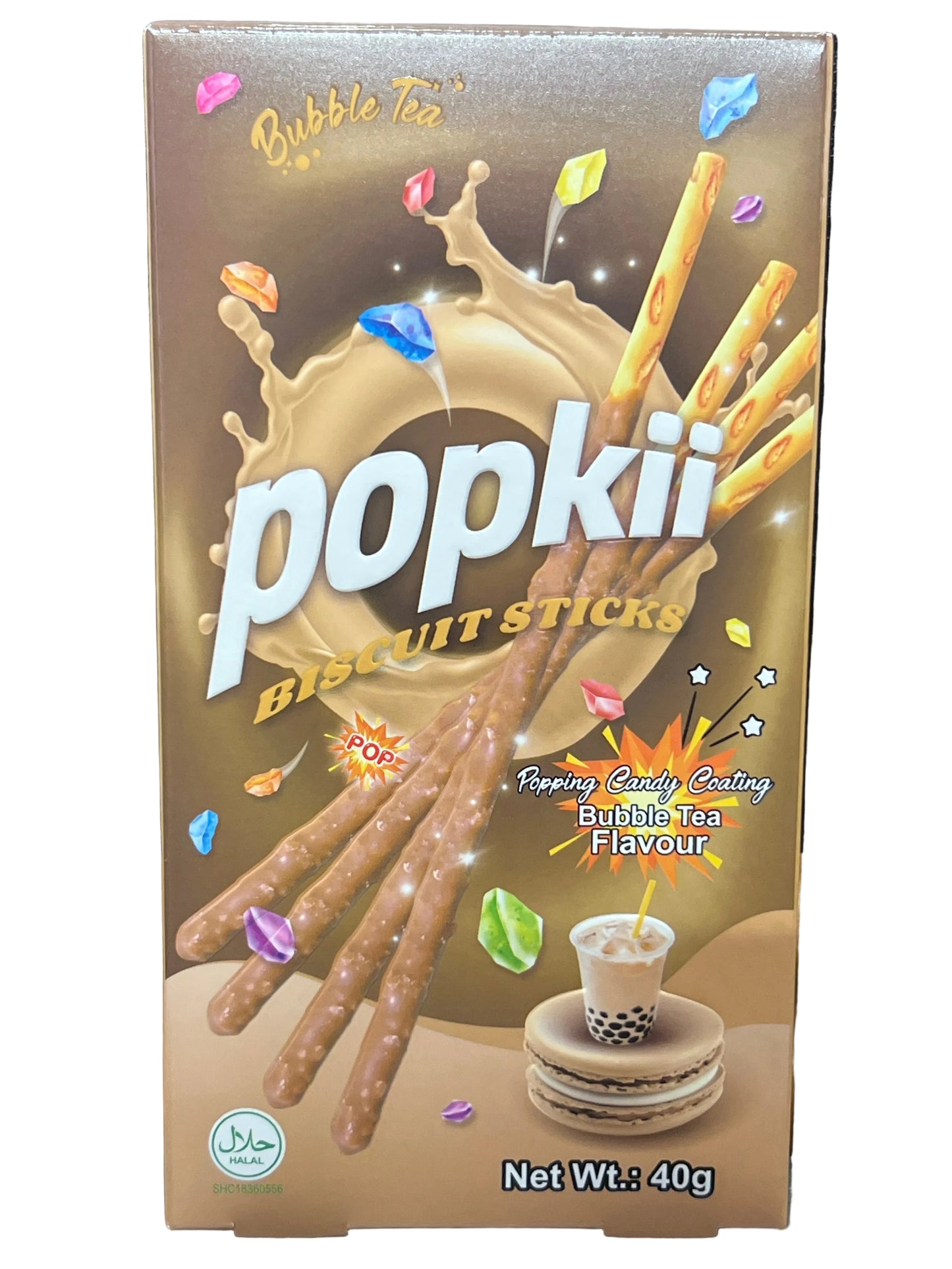 Popkii Popping Candy Coated Bubble Tea Flavour