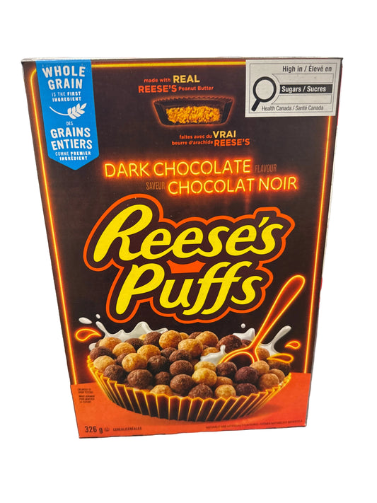 Reese’s dark chocolate puffs cereals