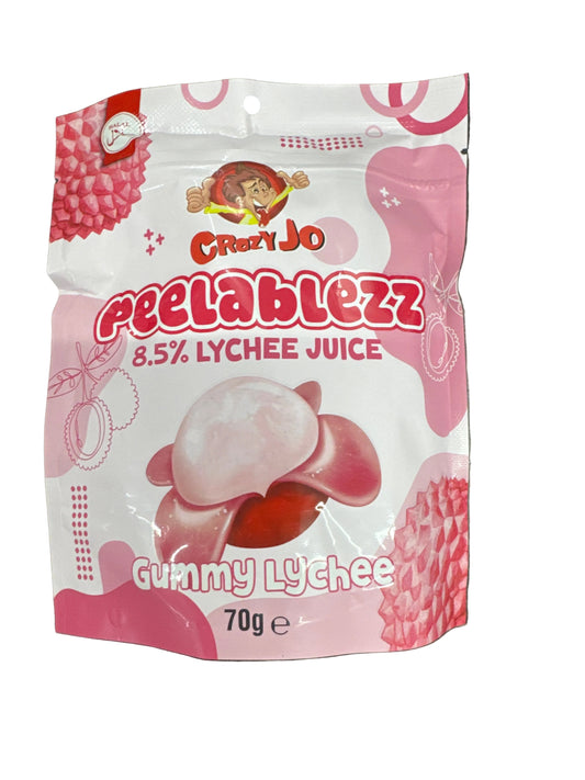 Crazy Jo Peelablezz Gummy Lychee 70g