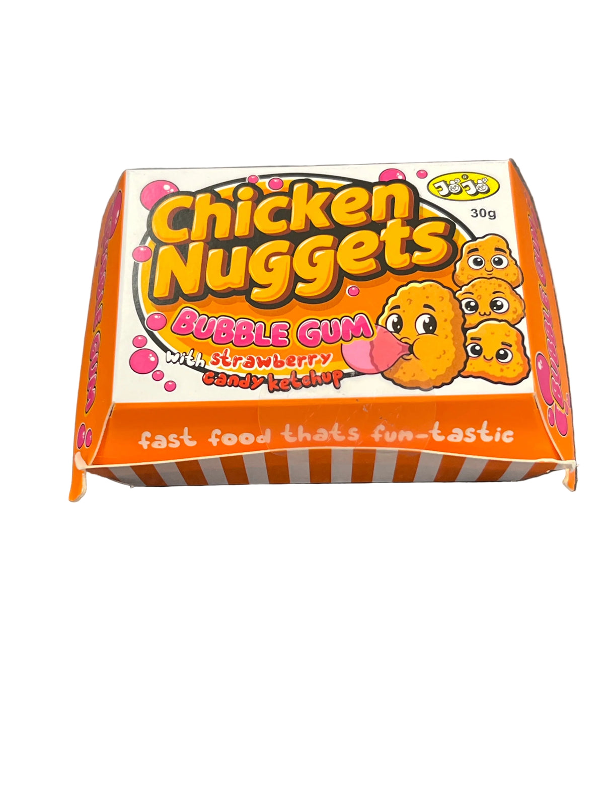 Chicken Nuggets Bubble Gum with strawberry candy ketchup