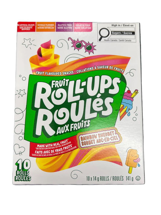 Roll-Ups Rainbow Sherbet box