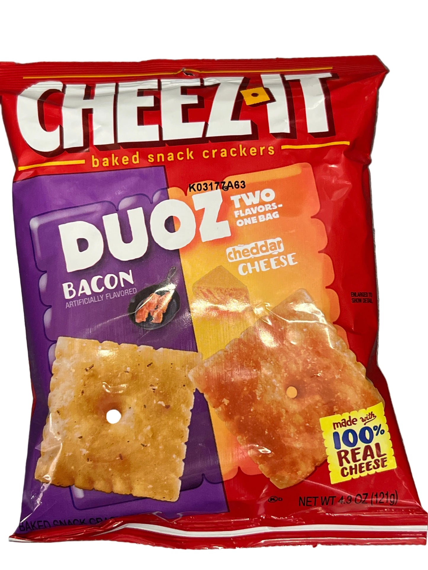 Cheez It Duoz Bacon and Cheddar Cheese