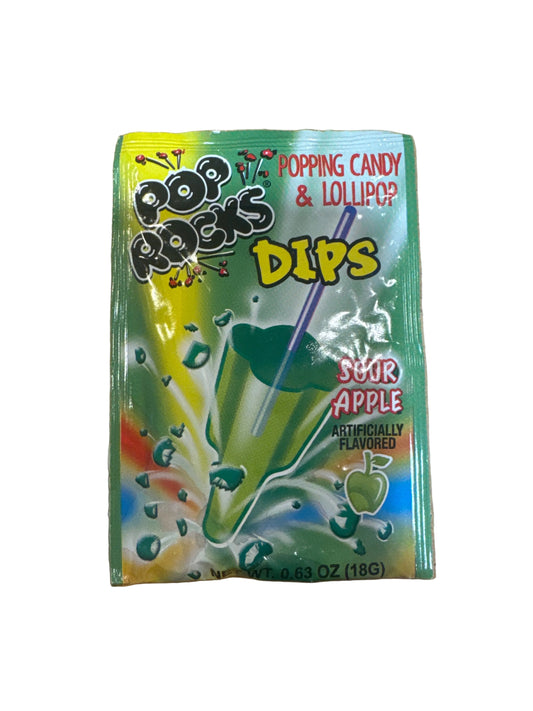 Pop rocks dips sour apple