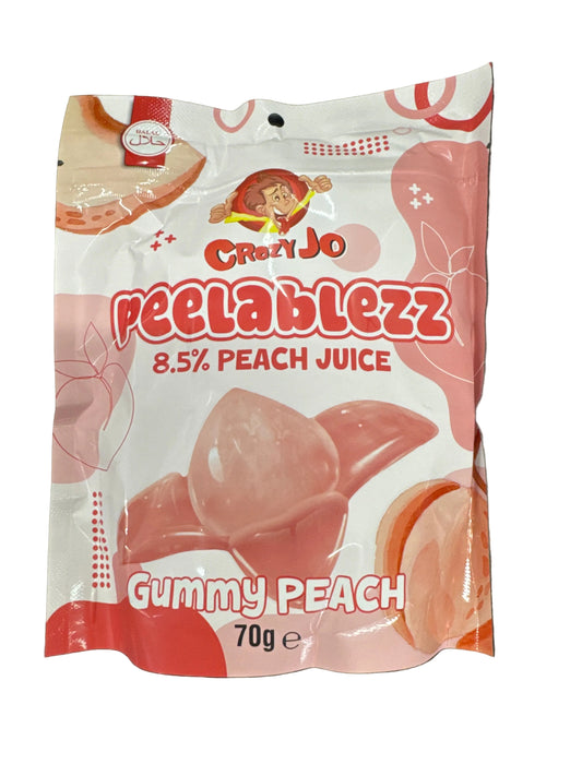 Crazy Jo Peelablezz Gummy Peach 70g