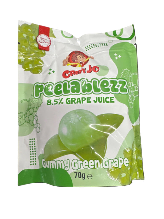 Crazy Jo Peelablezz Gummy Green Grape 70g