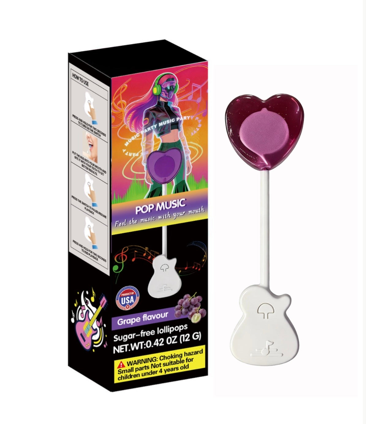 Music Lolly Grape Flavour