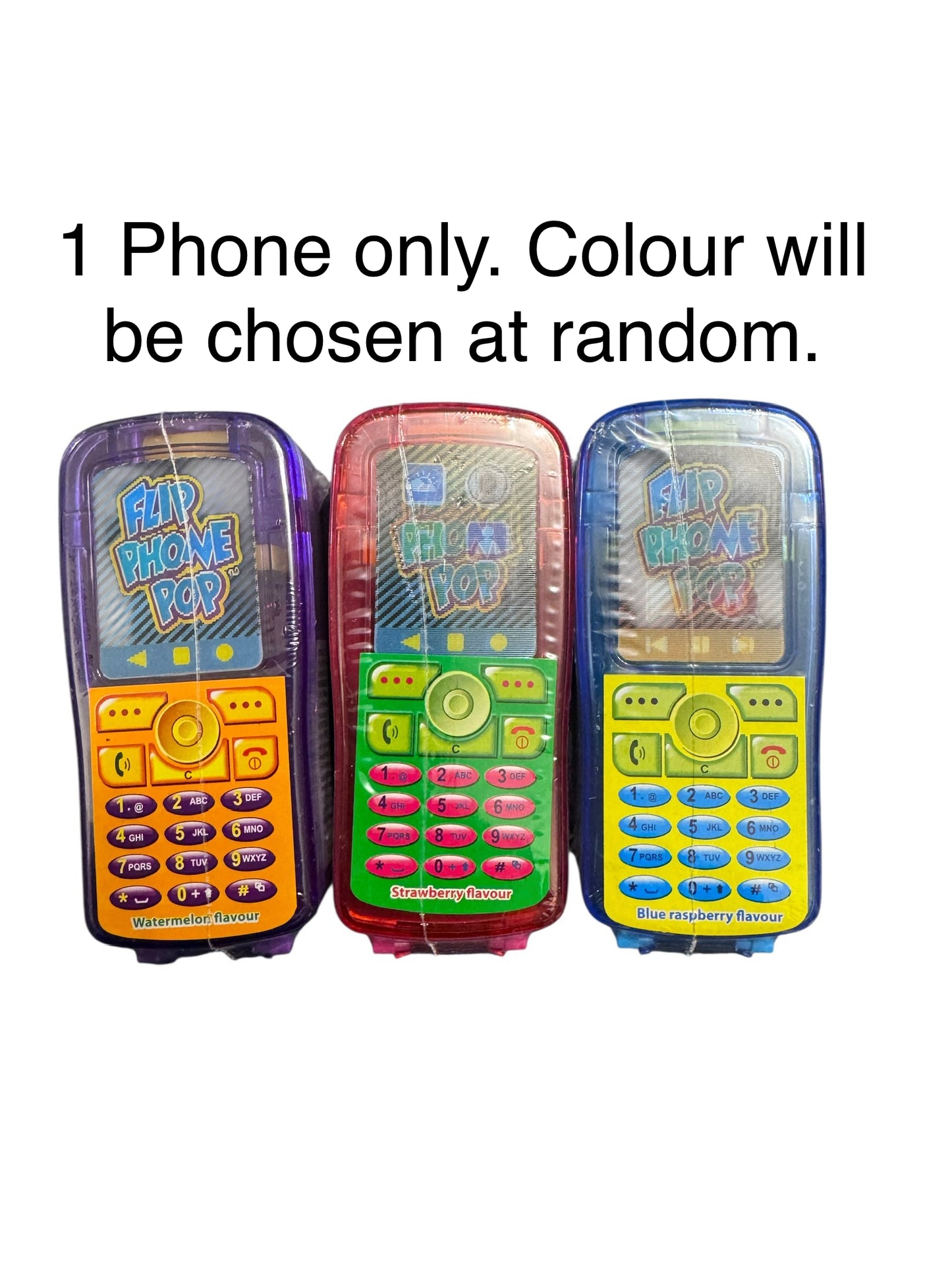 1 Flip Phone Lolly - Colour/Flavour chosen at random (KN)