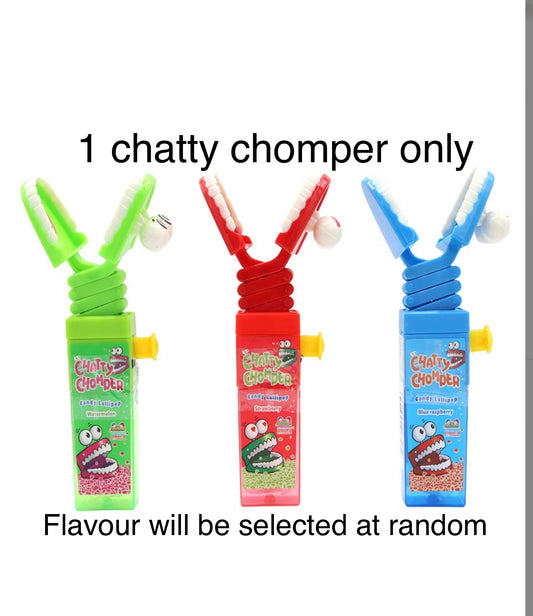 1 Chatty Chomper Lollipop - Flavour selected at random (KN)