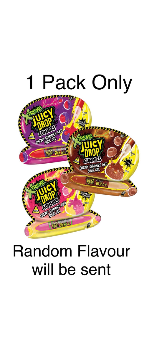 1 pack - Bazooka Juicy Drop Extreme Gummies - Flavour sent at random (KN)