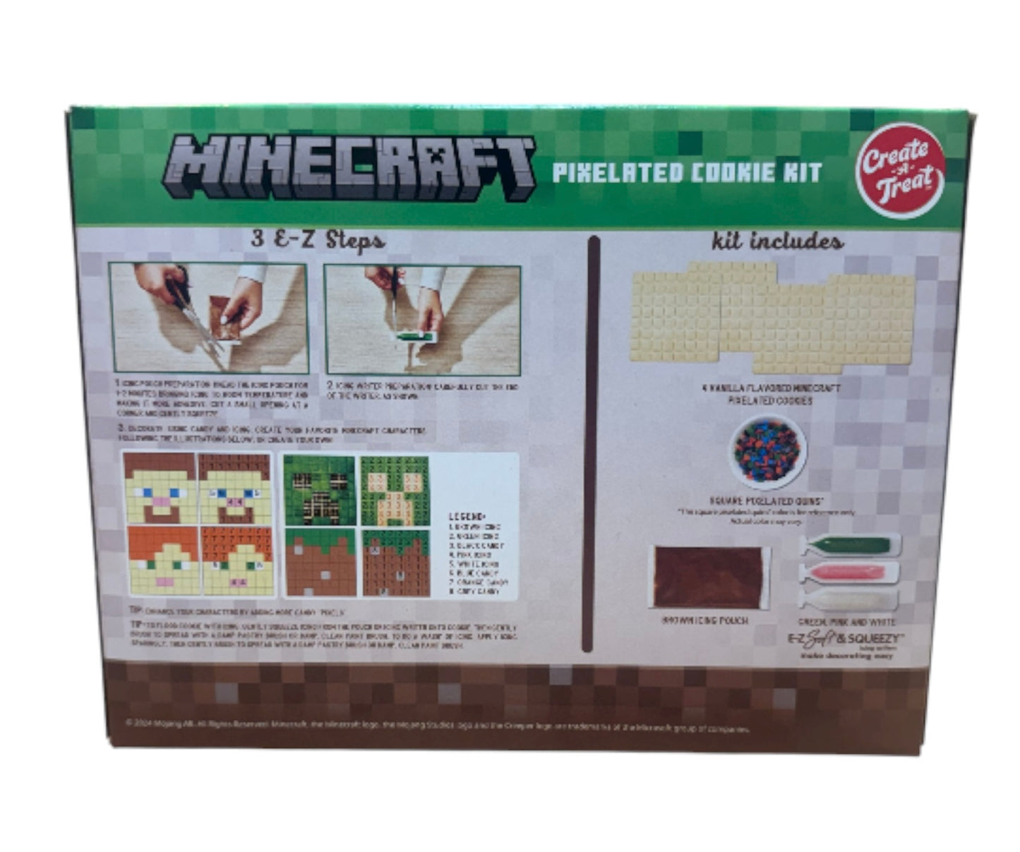 Minecraft pixelated cookie kit