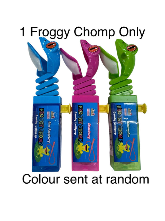 1 Froggy Chomp Lollipop- Colour sent at Random