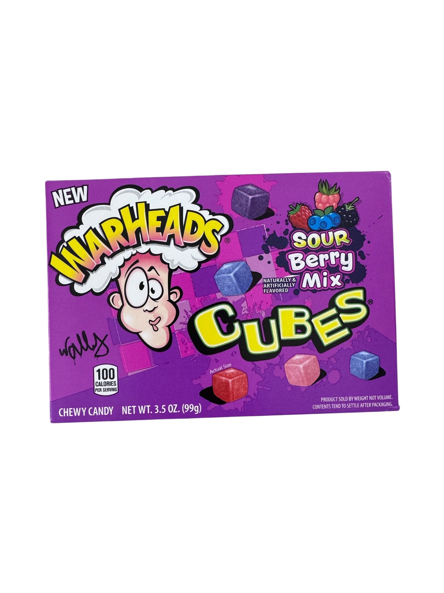 Warheads Cubes Sour Berry Mix Theatre Box