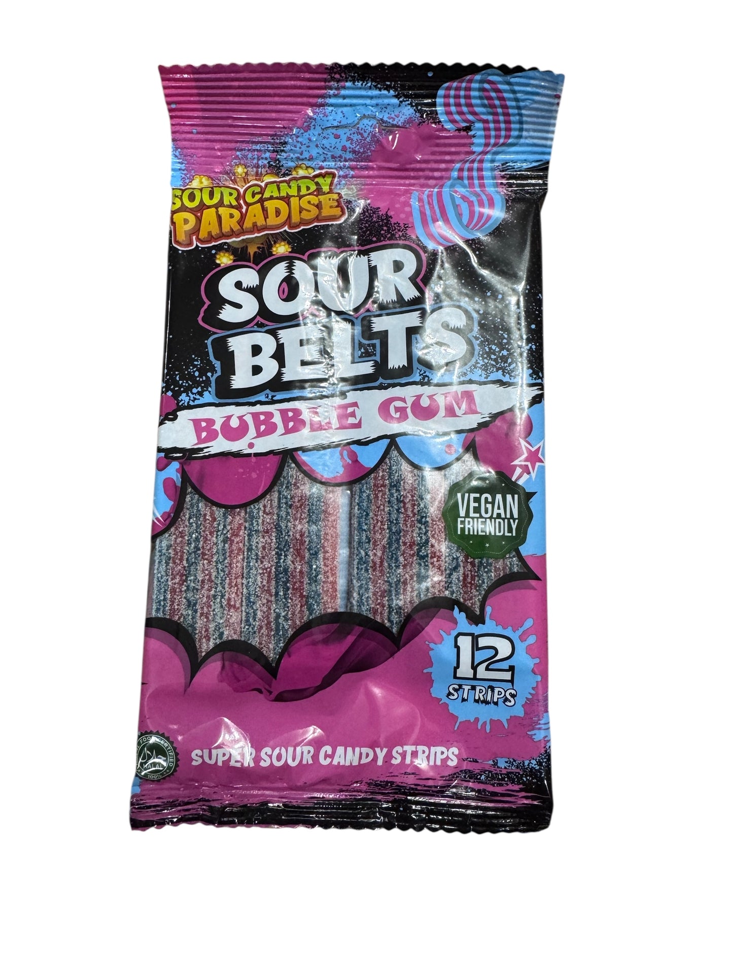 Sour Belts Bubblegum flavour - Sour Candy paradise
