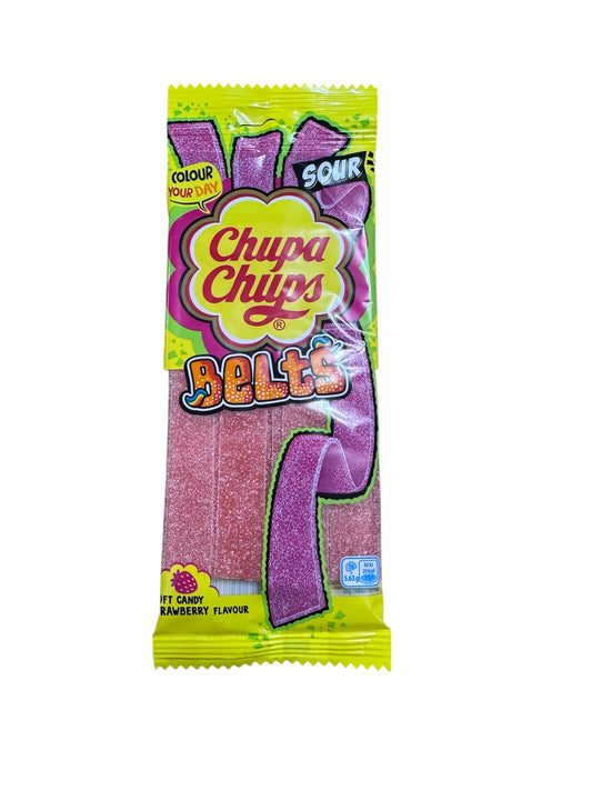 Chupa Chups Belts Sour Strawberry