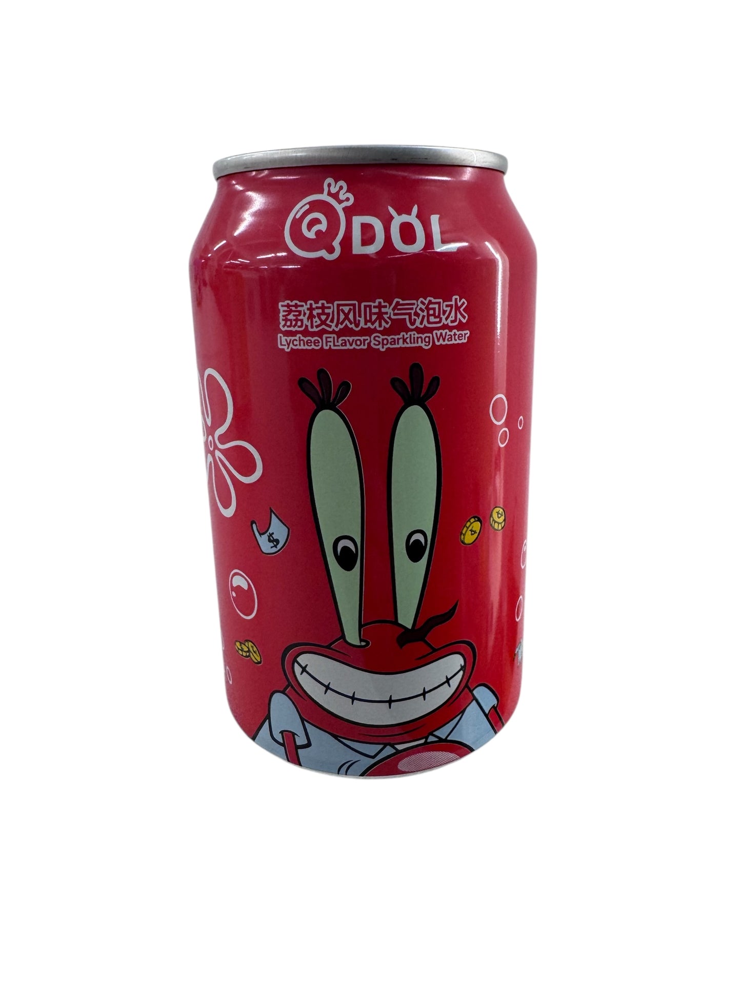 Qdol Character Lychee Flavour Sparkling Water (Mr Krab)