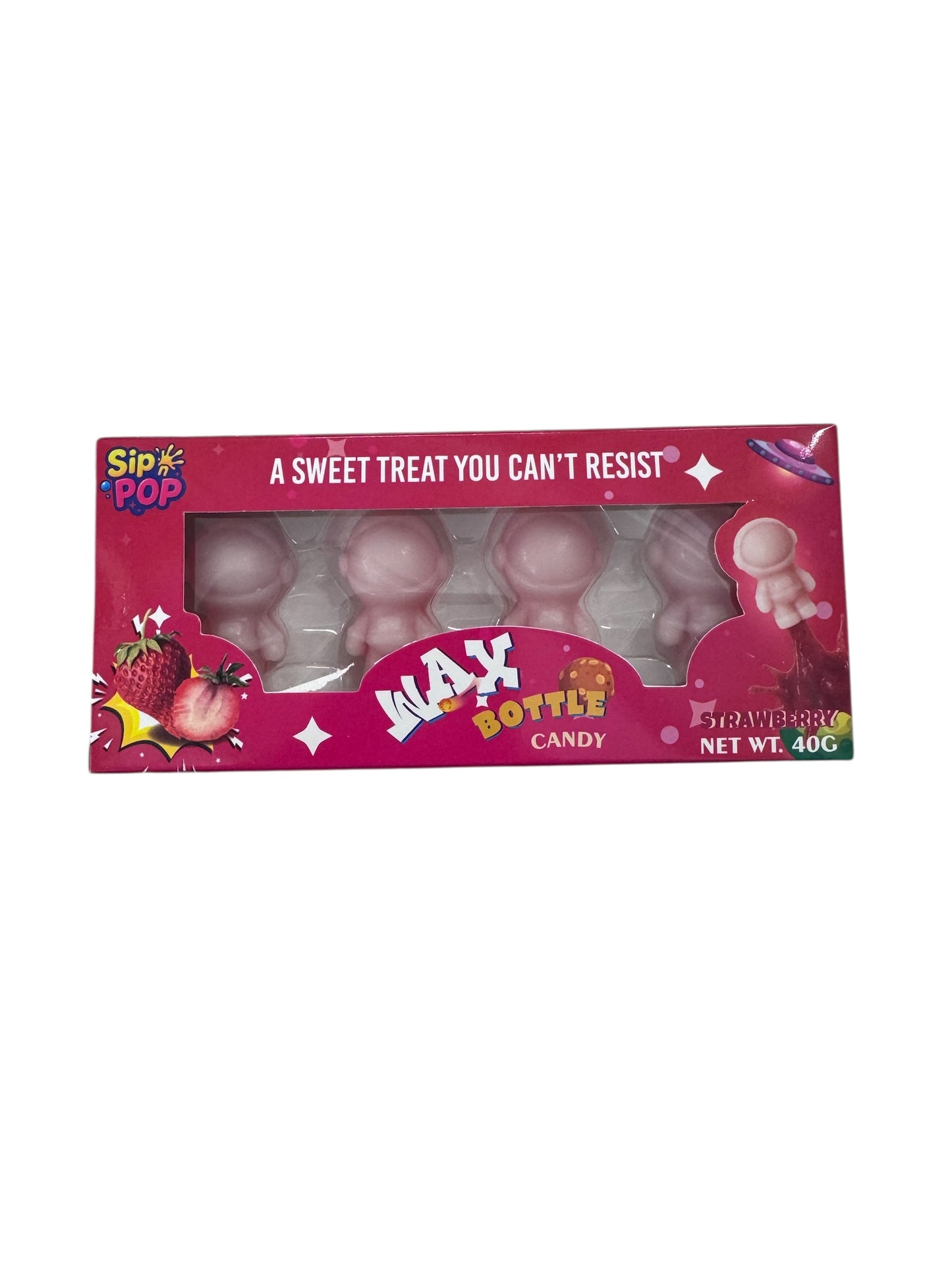 Wax Bottle Candy Strawberry