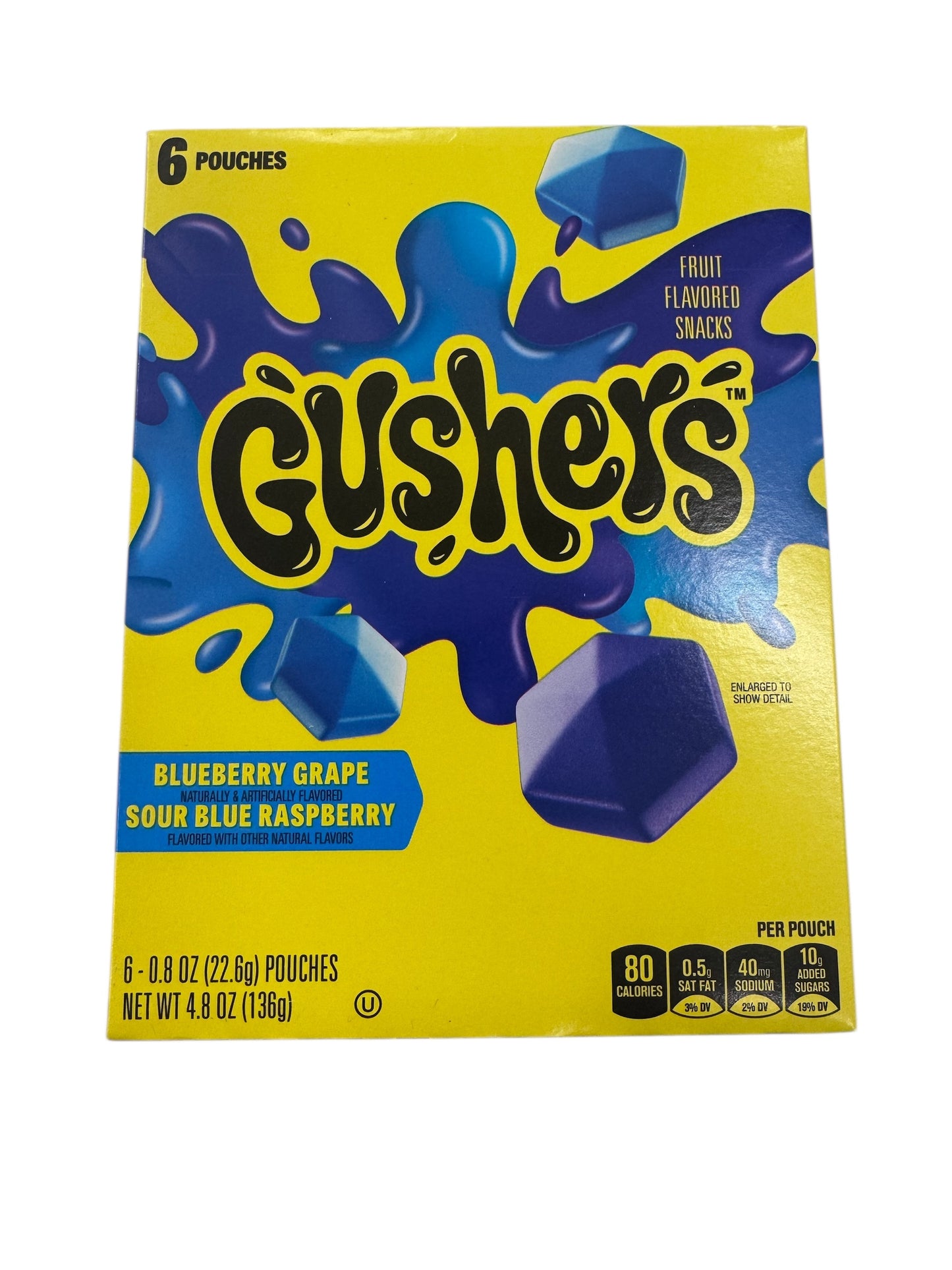 Gushers All blue box (6 pouches)