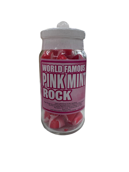 World Famous Pink Mint Rock Jar