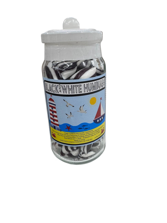 Black and White Humbugs Jar